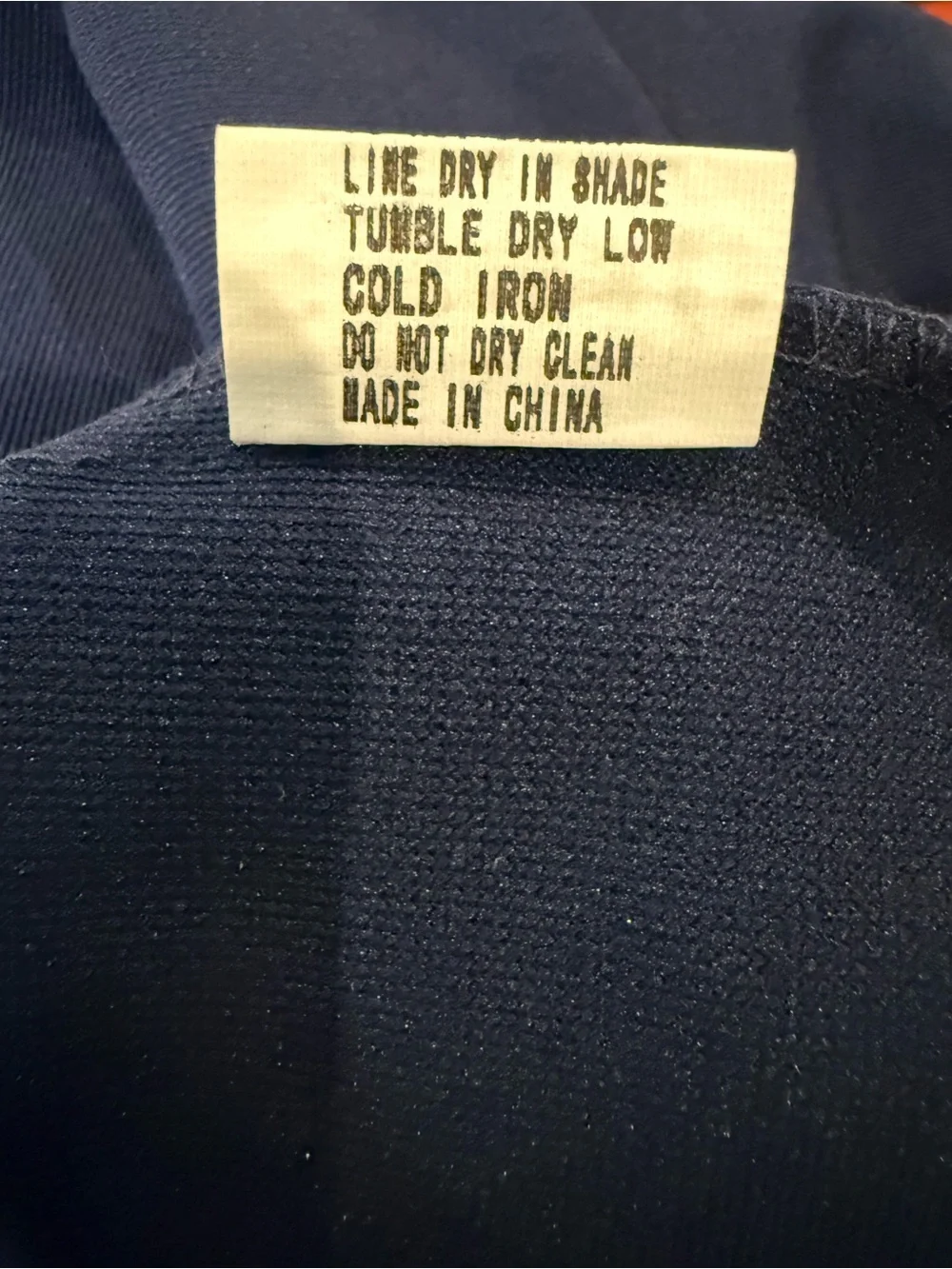 Angel Biba Navy Plunge Mini Dress - Picture 9 of 10